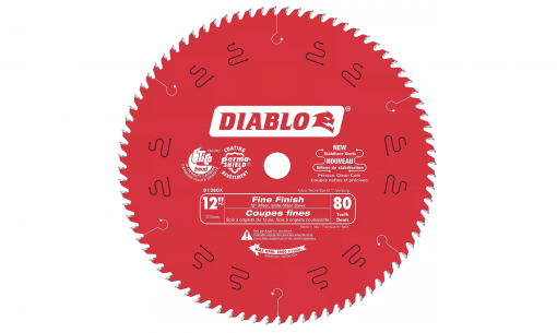 DIABLO D1280X 12'' x 80T Fine Finish Blade