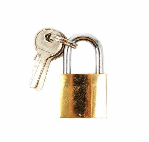 101008 PADLOCK BRASS Â¾IN (20MM) LONG SHACKLE