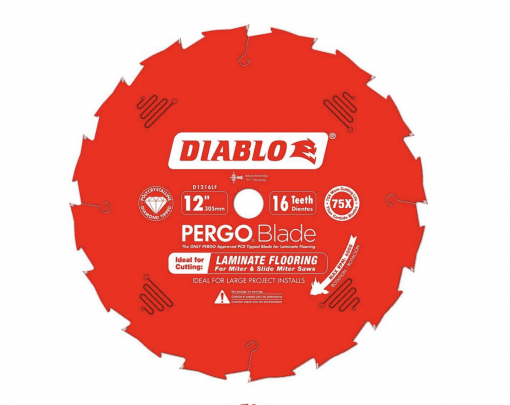DIABLO D1216LFC 12'' x 16T PCD Pergo Flooring Blade