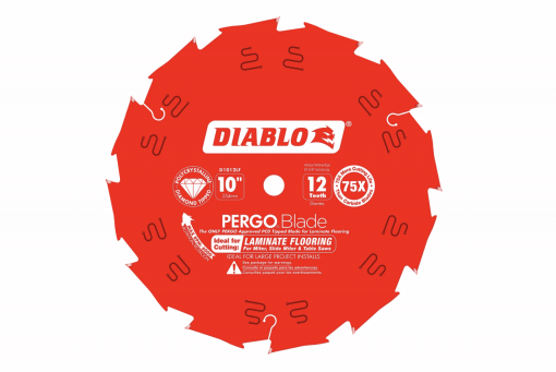 DIABLO D1012LFC 10'' x 12T PCD Pergo Flooring Blade