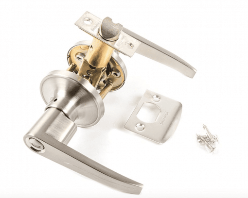 100651 TOUGH GUARD DOOR LOCK LEVER PRIVACY STAINLESS STEEL