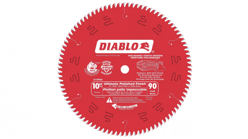 DIABLO D1090X 10'' x 90T Ultimate Polished Finish Blade