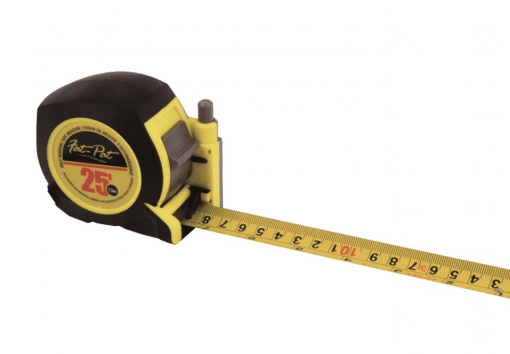 100046 MEASURING TAPE W/INK MARKER 25FT/7.5M X 1IN