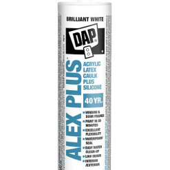 DAP® 74275 ALEX PLUS Acrylic Latex Caulk Plus Silicone - White 300mL single