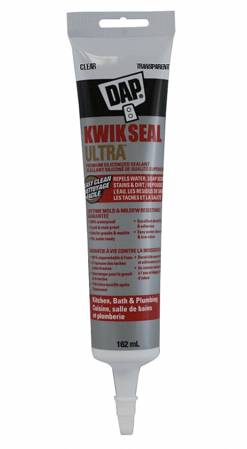 DAP® 74824 KWIK SEAL ULTRA - Kitchen & Bath Premium Hydrophobic Sealant - Squeeze tube clear 162ml (SO)