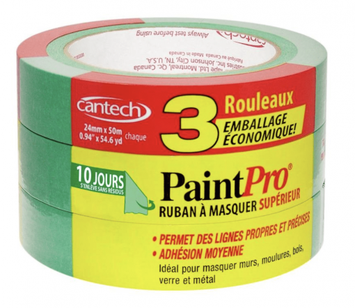 #30983 CANTECH 30933 - PAINTPRO® MASKING MULTI-PACK 10 DAYS 3 PK 48MM X 50M