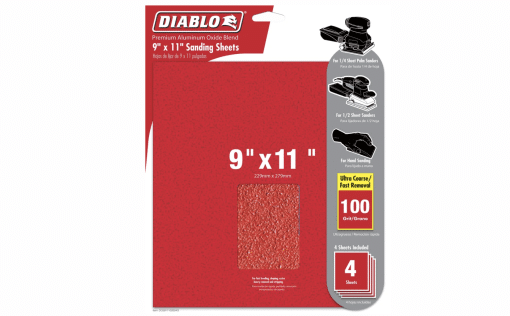 DIABLO DCS911100S04G SHEETS 9X11  100G 4 PK