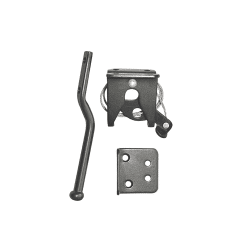 NUVO IRON LCWSLBLK Spring loaded latch and catch, galvanized steel, poseder coated black