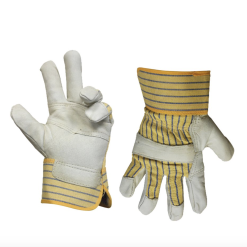 105524 1PAIR COWHIDE LEATHER INSULATED GLOVES REINFORCE PALM (OSFA)