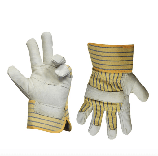 105524 1PAIR COWHIDE LEATHER INSULATED GLOVES REINFORCE PALM (OSFA)