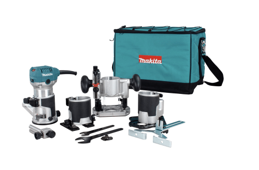 MAKITA RT0701CX8 1-1/4 H.P. 1/4'' - 3/8'' TRIMMER / ROUTER KIT