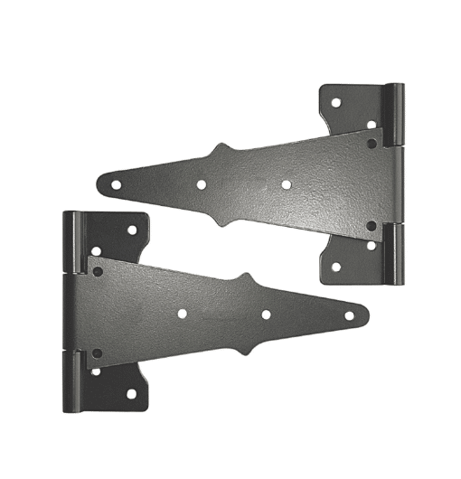 NUVO IRON TH8BLK 8'' Tee hinge, galvanized steel, powder coated black, 2 pcs per consumer pack.