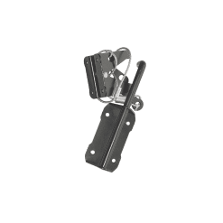 NUVO IRON GLWHD Heavy duty cable ring gate latch, galvanized steel, powder coated black
