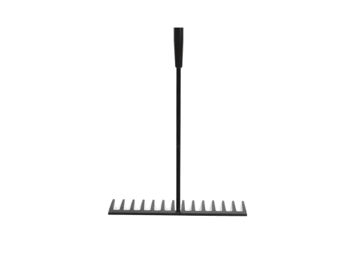 130527 FORGED ASPHALT/TAR RAKE 14T 8IN STEEL FERRULE WITH CAP 54IN WOOD HANDLE