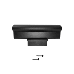 NUVO IRON BLLPC180S Black In-Line Stair Post Cap Used on a post to create a smooth continuous line stair railing. Screws included.