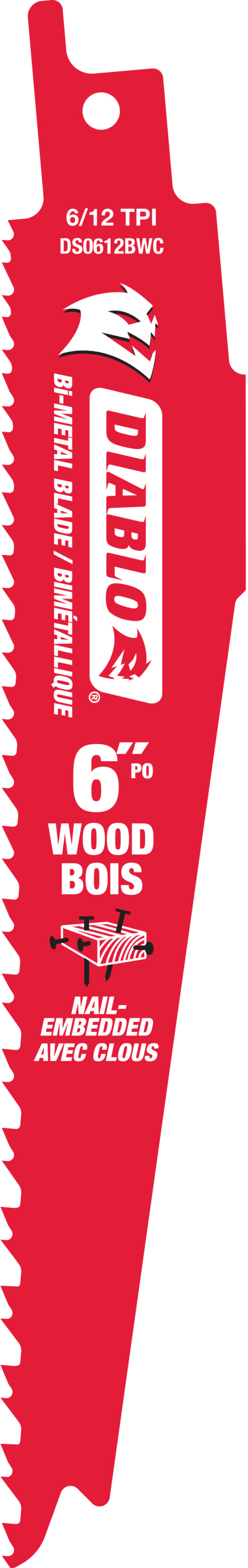 DIABLO DS0612BWC 6'' BiM Nail-Embedded Wood (Bulk)