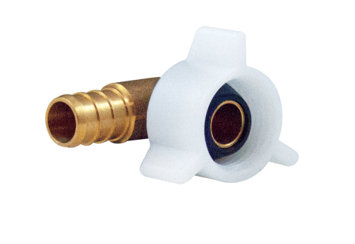 AQUA DYNAMIC 9783-803 PEX FITTTING BRASS 1/2 PEX x 1/2 FIP SWIVEL ELBOW PLAST NUT UPC-A LEAD FREE