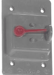 THOMAS & BETTS WPCV-TOG-G 1 GANG WP COVER TOGGLE SWITCH GREY