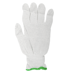105522 1DZ KNITTED POLY/COTTON GLOVES WHITE (L)