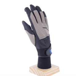 105597 1 PAIR BOXER GLOVES GRAY/BLACK WITH PU PALM (OSFA)