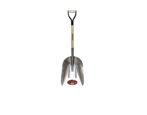 130683 SCOOP SHOVEL ALUMINUM 43IN HARDWOOD D-HANDLE