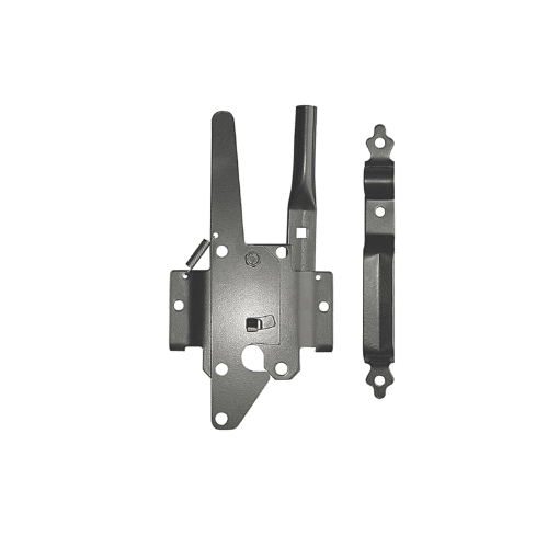 NUVO IRON DTPLUH Deluxe traditional post latch, galvanized steel, powder coated black
