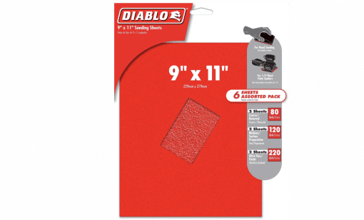 DIABLO DCS911ASTS06G SHEETS 9X11 ASSORTED 6PK