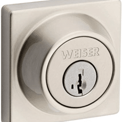 WEISER 9GD14710-017 DEADBOLT SNG CYL DOWNTOWN SQUARE SATIN NICKEL