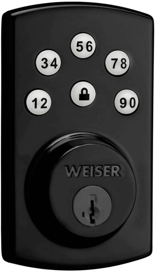 WEISER 9GED14600-105 LOCK DEADBOLT ELECTRONIC POWERBOLT 2 BLACK