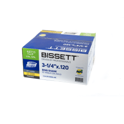 BISSETT C1512R120HDG-4M 15* 3-1/4'' x 0.120 Ring Coil Nails - 4M