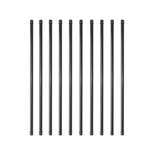 NUVO IRON RDPS36 3/4'' Round balusters, 36'' long, 10 pcs per consumer pack, galvanized steel, powder coated black