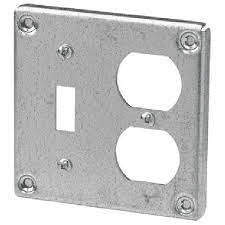 IBERVILLE 8375-CRT 4 IN SQ COVER ONE DUPLEX ONE SWITCH