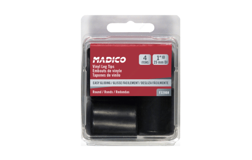 MADICO F32008 Leg Tip 1'' Round Vinyl Black