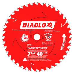 DIABLO D0740A 7-1/4'' x 40T Finish/Plywood Blade