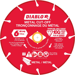 DIABLO CDD060DIA101F 6'' Diamond Blade Metal Cutoff