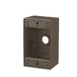 RED DOT S100BRCN OUTDOOR RECT BOX 3X1/2 HOLE BRONZE