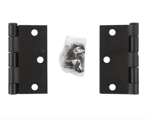 100920 TOUGH GUARD 2PC DOOR HINGE 3IN X 3IN X 2MM SQUARE CORNER BLACK STEEL