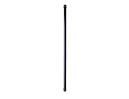 NUVO IRON CR32 3/4'' round balusters, 32'' long, contractor pack.  30 balusters and 60 (SMDRA) surface mount connectors per box.  Galvanized steel, powder coated black.