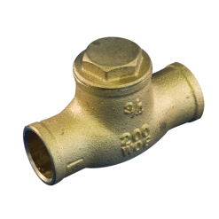 AQUA DYNAMIC 1191-504 SWING CHECK VALVE 3/4 BRASS SOLDER LEAD FREE