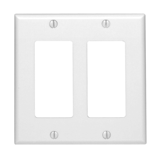 LEVITON 80409 WM FW WH WP 2G DEC DUP STD SIZE