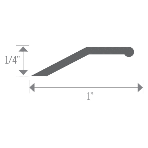 M-D PRO CM1196HGA12 ALUMINUM BEVEL BAR - RESIDENTIAL - HAMMERED GOLD ANODIZED (HGA) - 1 IN. (25 MM) X 12 FT. (3.7 M)