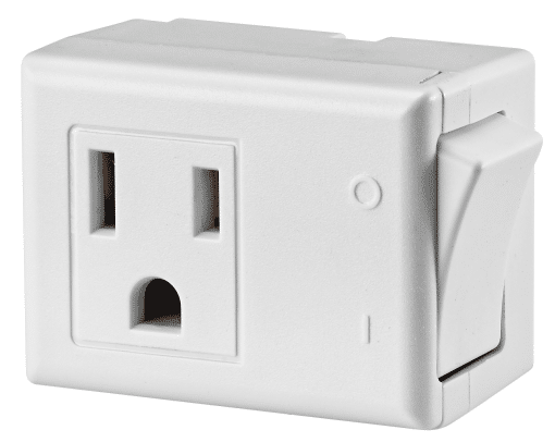 LEVITON 01470 Grounded switch tap, white