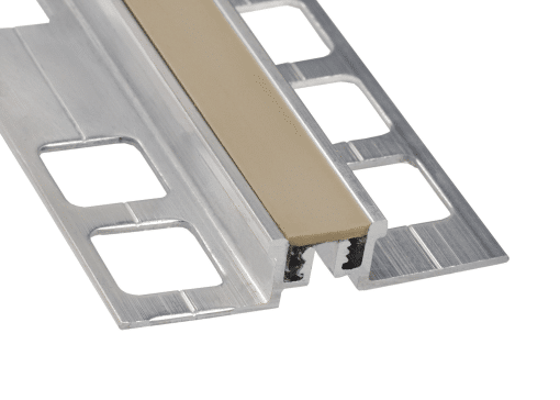 PROVA CM3052MIL08BG HEAVY DUTY EXPANSION JOINT - MILL FINISH (MIL) WITH BEIGE VINYL INSERT - 1/2 IN. (12.5 MM) X 8 FT.