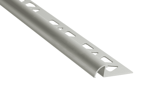 PROVA CM2251SCA08 ROUND TILE EDGE - SATIN CLEAR ANODIZED (SCA) - 3/8 IN. (10 MM) X 8 FT.