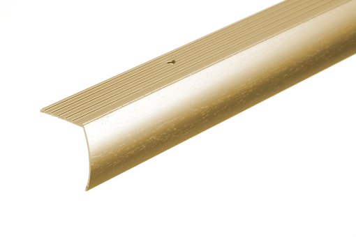 M-D PRO CM2190HGA12 ALUMINUM DROP STAIR NOSING - HAMMERED GOLD ANODIZED (HGA) - 1-3/8 IN. (35 MM) X 12 FT. (3.7 M)