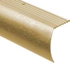 M-D PRO CM2199HGA12 ALUMINUM DROP STAIR NOSING - HAMMERED GOLD ANODIZED (HGA) - 2 IN. (51 MM) X 12 FT. (3.7 M)