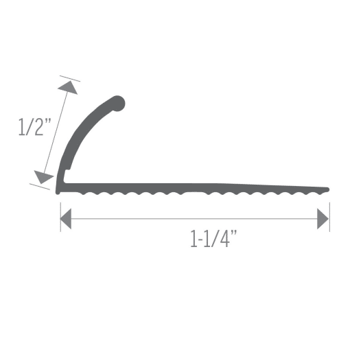 M-D PRO CM1653HTI12 ALUMINUM TAPDOWN - PINLESS - RESIDENTIAL - HAMMERED TITANIUM (HTI) - 1/2 IN. (12.5 MM) X 12 FT. (3.7 M)