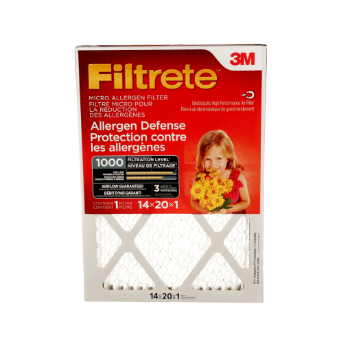 Filtrete Allergen Defense Filter, MPR 1000, 14in x 20in x 1in 9805DC-6-C
