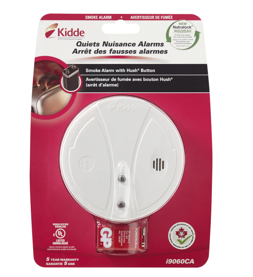 KIDDE 0916KCA Battery Operated Smoke Alarm with Hush Button