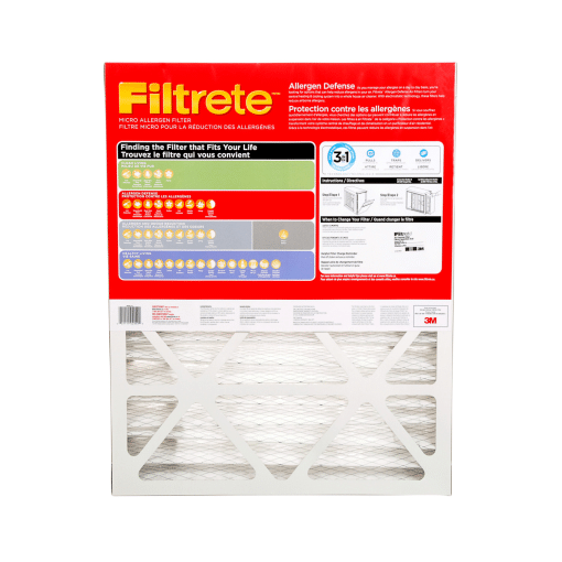 Filtrete Allergen Defense Micro Allergen Deep Pleat Filter, MPR 1000, 16 in x 25 in x 4 in